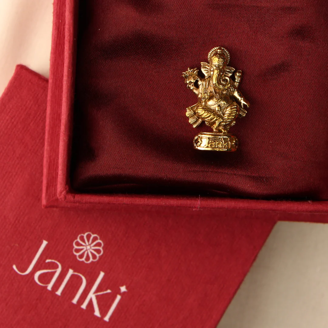 Shri Vinayaka Ganeshji Idol/Murti in Pure Brass - Image 3