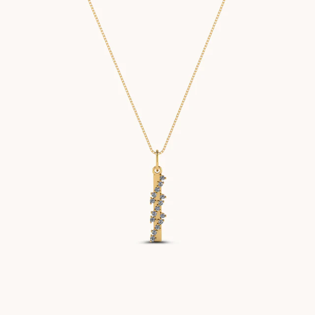 Silver Stick Necklace - Image 3