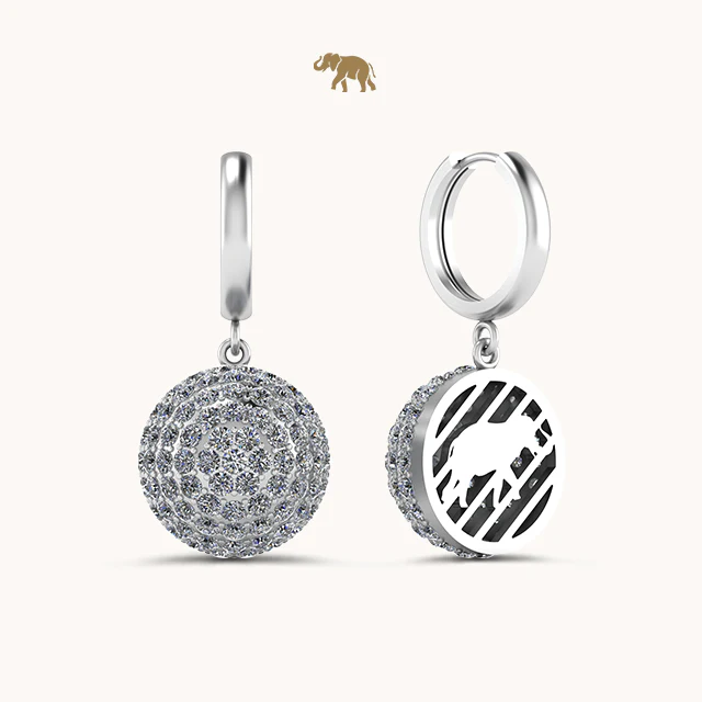 Sparkling Disk Earrings - Image 2