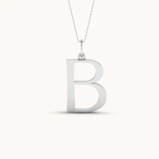 Sugar Initial Necklace with chain ( A to Z Available) - Image 3
