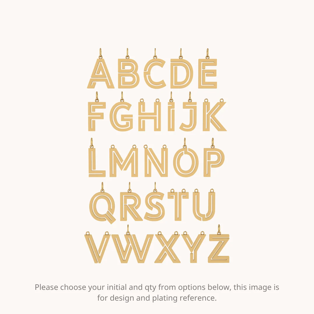 Vinyl Initial Necklace with chain ( A to Z Available) - Image 4
