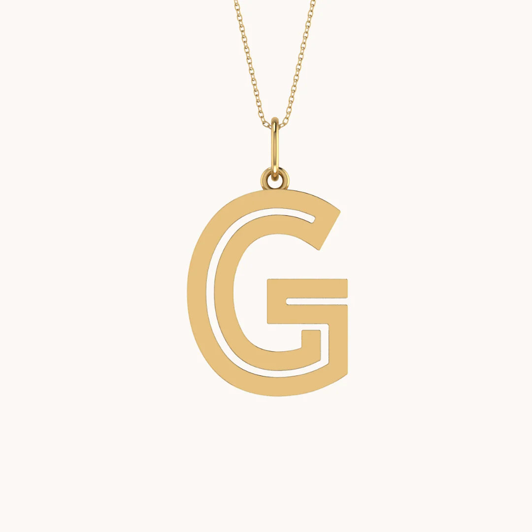 Vinyl Initial Necklace with chain ( A to Z Available) - Image 3