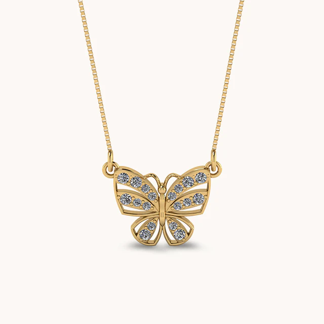 Winged Solitaire Necklace - Image 4